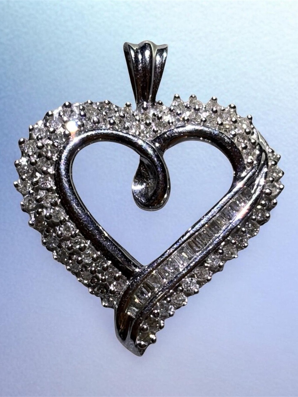 Vintage Chanel Pendant 10k White Gold and Diamonds